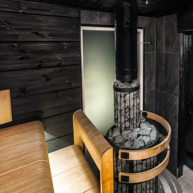 Harvia Legend 300 Duo Combinación de estufa/chimenea para sauna de leña de 23,5 kW | 300DUO