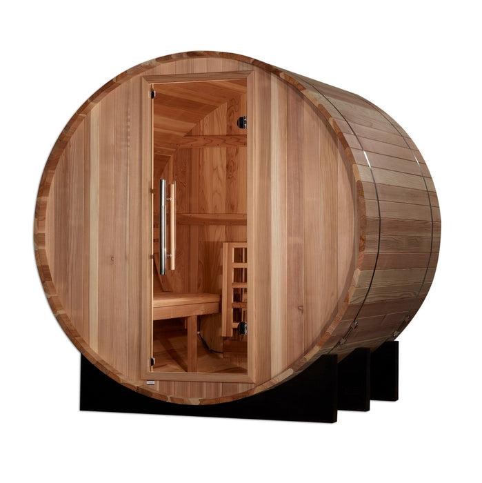 Golden Designs St. Moritz 2-4 Person Traditional Cedar Barrel Sauna | GDI-B002-01