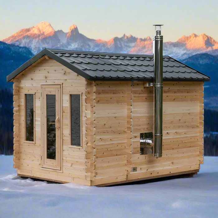 Dundalk Leisurecraft Canadian Timber 6 Person Georgian Cabin Sauna with Changeroom | CTC88CW