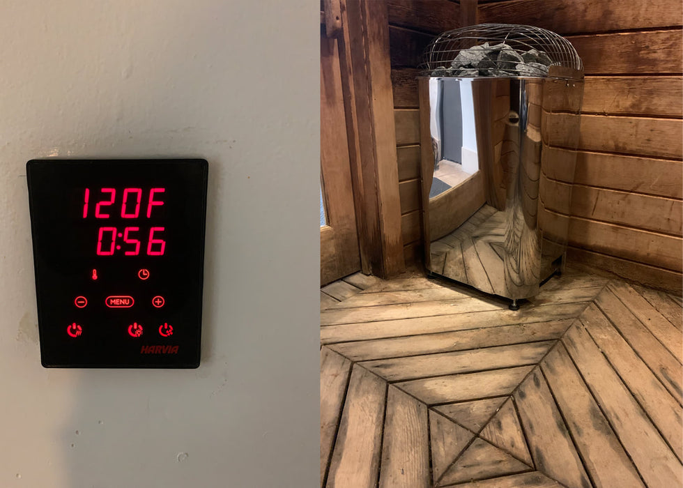 Harvia Club Electric Sauna Heater Package w/ Digital Controller and Wifi and Stones