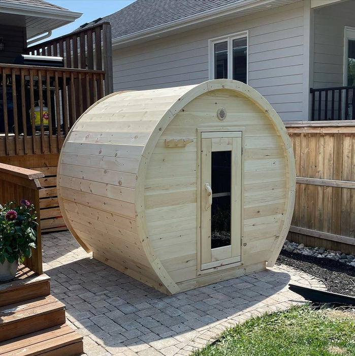 True North Schooner Canadian Made 2-8 Person Outdoor Traditional Barrel Sauna