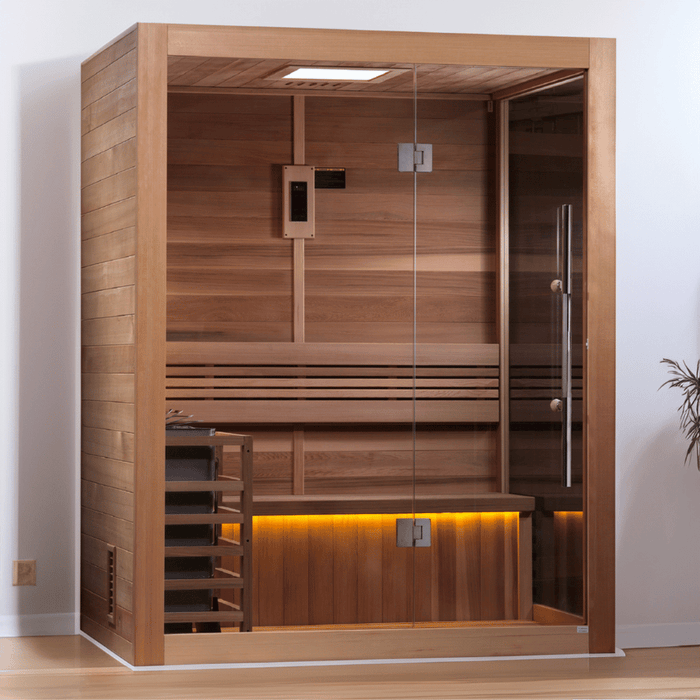 Golden Designs Hanko 3-Person Traditional Indoor Sauna | GDI-7202-01