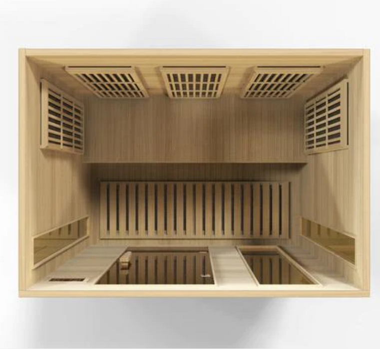 Maxxus Sauna de infrarrojos lejanos EMF cercano a cero para 3 personas | MX-K306-01-ZF