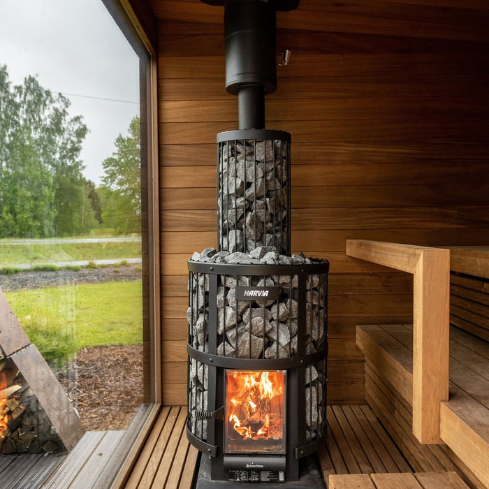 Estufa de sauna de leña Harvia Legend 240 GreenFlame de 15,9 kW | WK200LD