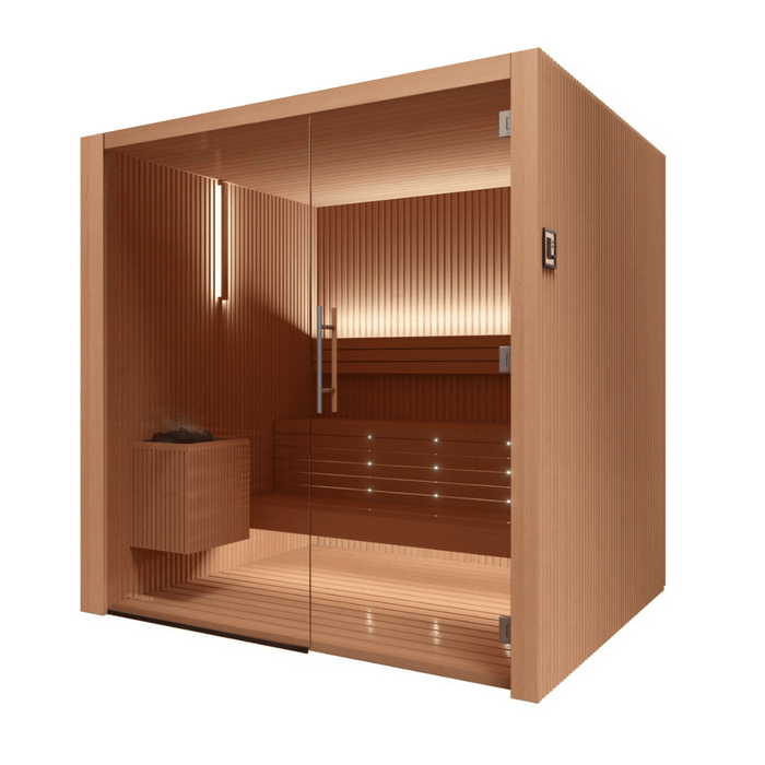 Auroom Libera Glass 3-4 Person Indoor Traditional Sauna