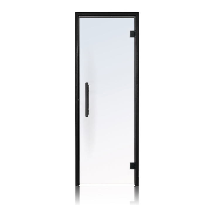 Prosaunas Pre-Hung Clear Glass Sauna Door w/ Black Alder Frame | 24x80