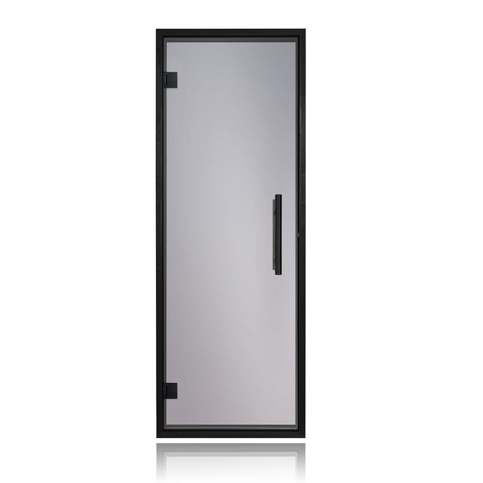 Prosaunas Pre-Hung Tinted Glass Sauna Door w/ Black Alder Frame | 24x73