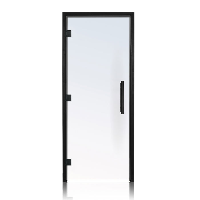 Prosaunas Pre-Hung Clear Glass ADA Sauna Door w/ Black Alder Frame | 36x80