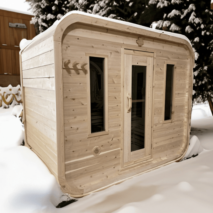True North 5 Person Outdoor Quattro Cedar Cabin Sauna