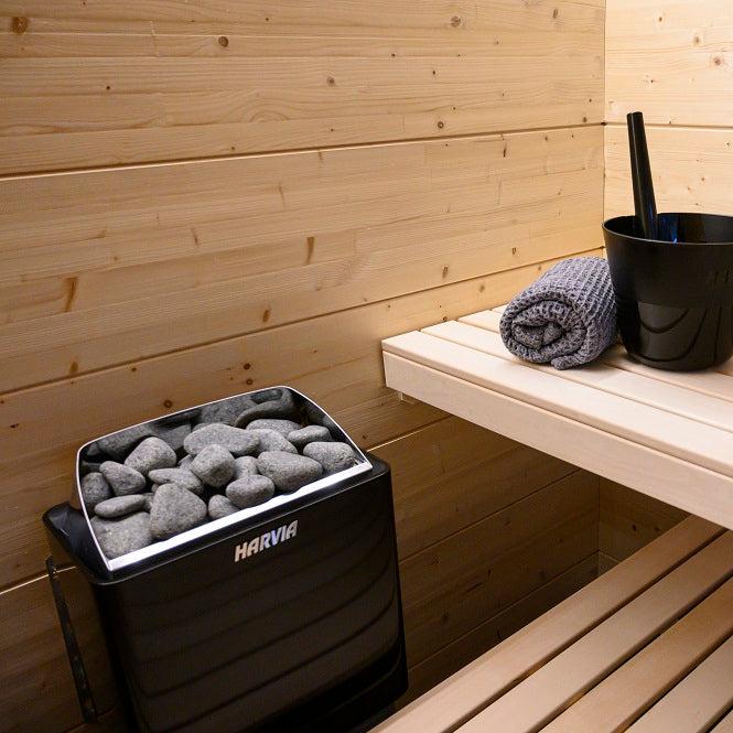 Harvia Rounded Olivine Diabase Sauna Heater Stones 2-4" / 33lbs |  R-991