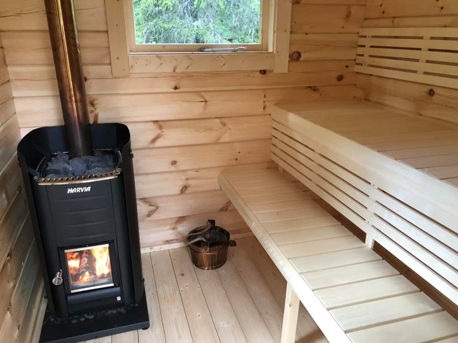 SaunaLife 6-Person Traditional Outdoor Cabin Sauna | Model G4