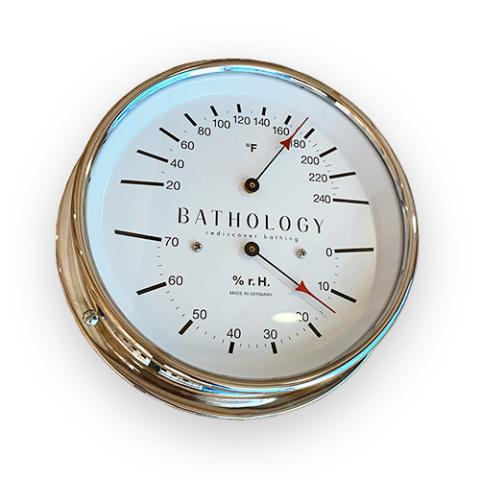 Bathology Sauna Thermometer/Hygrometer 5-7/8" diameter
