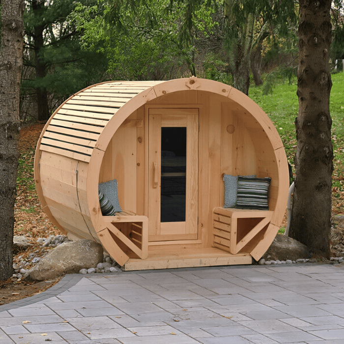 Sauna de barril al aire libre True North Schooner para 2-8 personas