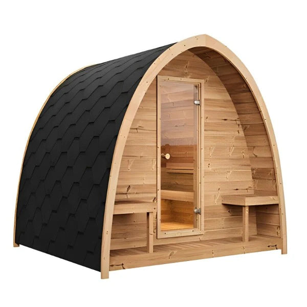SaunaLife 4-Person Traditional Outdoor Pod Sauna | Model G3