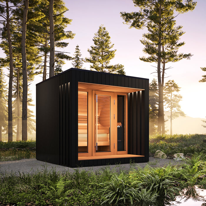 Sauna tradicional al aire libre Saunum AirCube Terrace para 4 personas