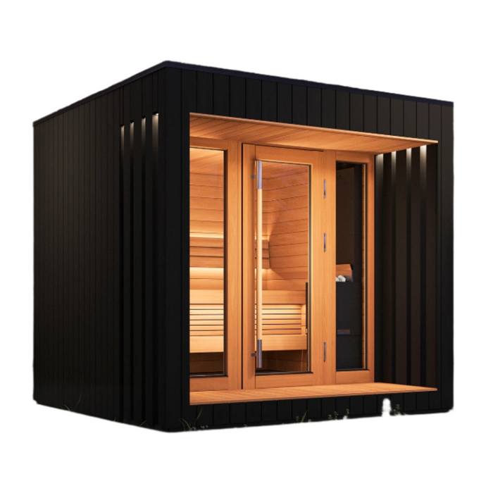 Saunum AirCube Terrace 4-Person Outdoor Traditional Sauna