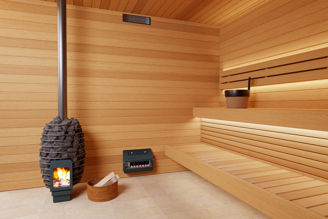 Saunum Sauna Temp & Steam Equalizer- In-Wall, Adj Height | AirSolo Wall