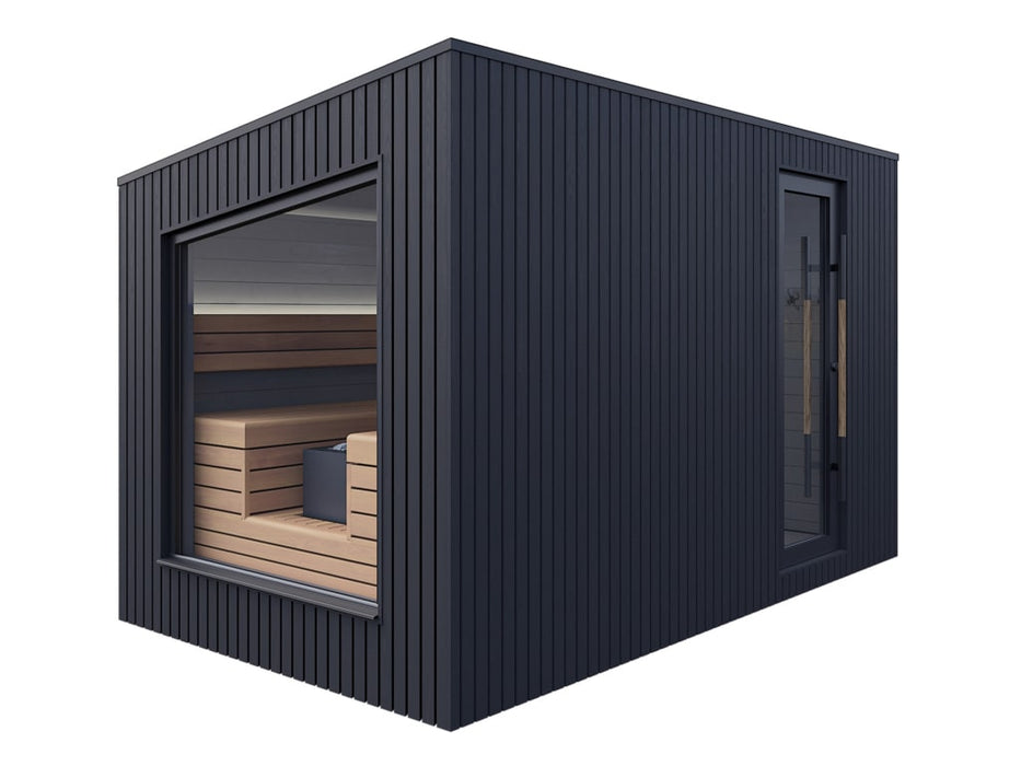 Auroom Terra Black 5-6 Person Outdoor Traditional Sauna