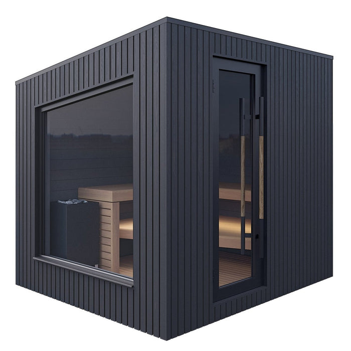 Auroom Terra Black 5-6 Person Outdoor Traditional Sauna