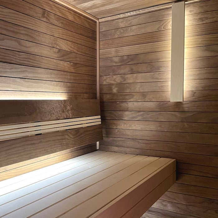 Prosaunas 桑拿木材，Thermo-Radiata 松木 1"x1" 内角造型 | WOOD683