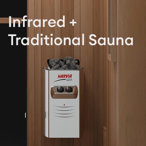 Finnmark Designs Trinity 2-Person Infrared & Traditional Steam Sauna | FD-KN004