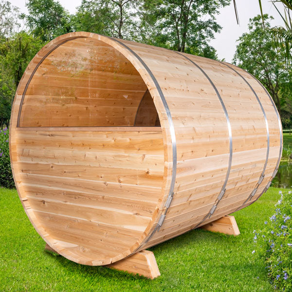Dundalk Leisurecraft Canadian Timber 4 Person Serenity MP Barrel Sauna | CTC2245MP