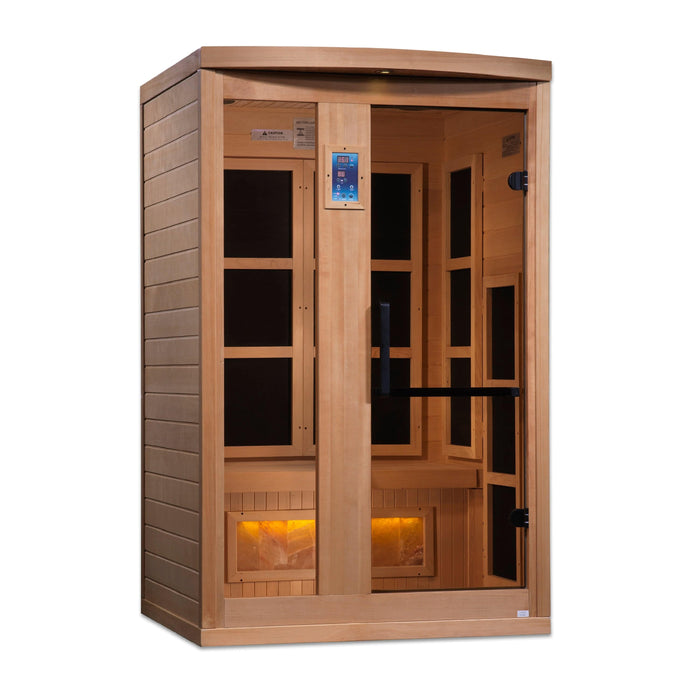 Golden Designs Hotel Edition Sauna de infrarrojos EMF cercano a cero para 2 personas | GDI-8020-H2