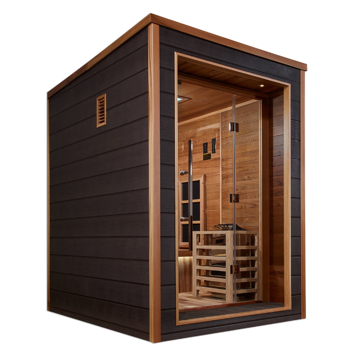 Golden Designs Nora Infrarrojos para 2 personas + Sauna tradicional al aire libre | GDI-8222-01