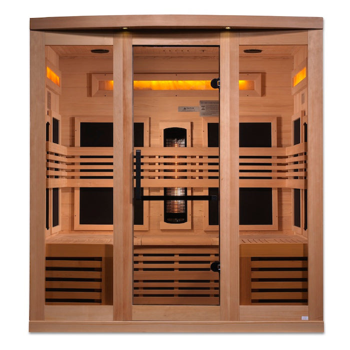 Golden Designs Sauna infrarroja lejana EMF cercana a cero de espectro completo para 6 personas | GDI-8260-01