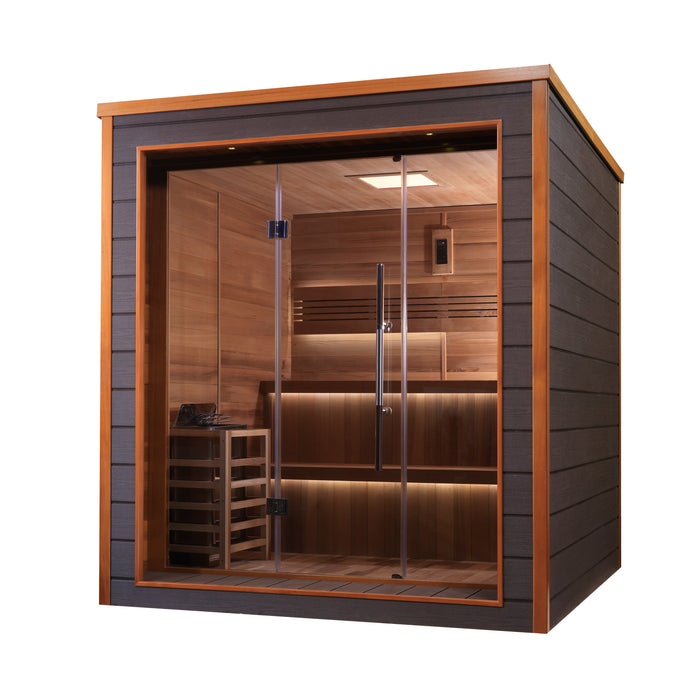 Golden Designs Bergen Sauna tradicional al aire libre para 6 personas | GDI-8206-01