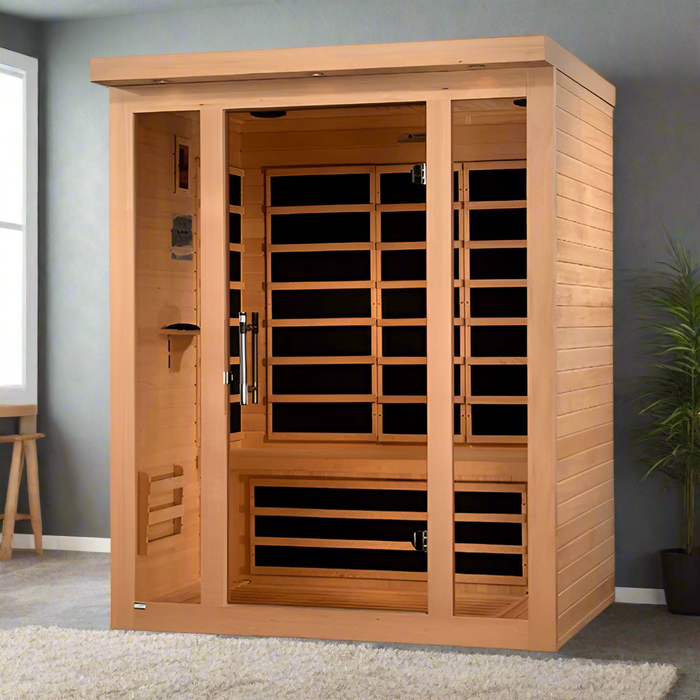 Dynamic Vila 3-person Ultra Low EMF FAR Infrared Sauna | DYN-6315-02