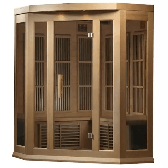 Maxxus Sauna de infrarrojos lejanos de esquina baja EMF para 3 personas | MX-K356-01