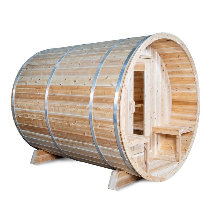 Dundalk Leisurecraft Canadian Timber Sauna Serenity Barrel para 4 personas | CTC2245W